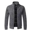 Heren Truien Herfst Winter Warm Vest Fleece Rits Jassen Slim Fit Gebreide Sweatercoat Dikke Trui Jas 220914