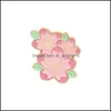 Broches Broches Sakura Émail Pin Personnalisé Rose Blanc Broches Sac Revers Dessin Animé Fleurs Badge Bijoux Cadeau Pour Les Amis 6126 Q2 Drop Del Dhcrs