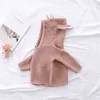 DFXD Kleinkind Mädchen Pullover 2017 Neue Herbst Baumwolle Soild Langarm Pullover Mit Kapuze Pullover Kinder Cartoon Hase Ohr Strickwaren 0913