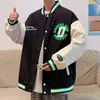 Kurtki męskie Patchwork Streetwear Bomber Jackets Men Męskie męskie litery w stylu haft haftowe harajuku hip hop baseball kurtki T220914