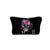 Sacs À Cosmétiques Halloween Sac Crâne Rose Imprimé Trousse De Maquillage Cool Organisateur De Stockage De Toilette Lady Fashion Eco Petit Embrayage Arrivée