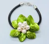 Strand söt och härlig. Shell Pearl Flower Armband. Klassisk Hawaiian Style Armband 8 "