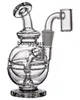 22 cm de vidro borbulhador plataformas de óleo de água de espessura de vidros de água fumando borbulhador de tubo com tubo com