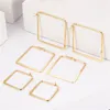 Hoop Earrings Square For Women Stainless Steel Jewelry Woman 2022 Fashion Summer Accessories Minimalist