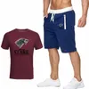 Tute da uomo 2022 Set di marca Tide Estate Uomo T-shirt Pantaloncini Cotone Comodo Tshirt manica corta Casual Set Pantalone