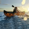 Uppblåsbara båtar kajak 2-personers PVC-båt forsränning kanot med åror/pumpar modell 65077 för vattensportdrift kajakpaddling