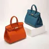 Birkins Herme Bags High Designer Order Top Togo Platinum Bag 30 inch Womens كبير السعة المحمولة حقيبة رسول أحادية الكتف محمولة WO