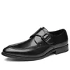 Vestido sapatos feitos artesanais Novo estilo britânico Buckle Business Leather Men's Single Office Professional Trend 220914