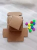 Opakowanie prezentów 100pcs DIY Kraft Paper Box Pudełka prezentowe na wesele Favours Urodzinowe cukierki