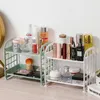 Hooks Korean Cute 2 Layer Cosmetic Brush Pencil Storage Rack Simple Desktop Stationery Organizer DIY Folding Handmade