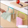 Kitchen Towel Hooks Kitchen Over Door Organizer Bathroom Shelf Towel Cabinet Cupboard Hanger For Supplies Accessories Tools Drop Deli Dhtiz