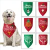 Hundkläder husdjur katter hundar polyester älg tryckt bandana tvättbar jul dekoration halsduk handdukar haklappar för jul hundhalsar dro dhbhv