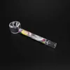 Colorful Pyrex Thick Glass Pipes Dry Herb Tobacco Filter Bowl Portable Removable Cigarette Smoking Holder Catcher Taster Bat One Hitter Handpipes Tube