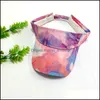 Party Hats Tie Dye Cap Empty Top Baseball Casquette Breathable Sunscreen Outdoor Sports Hat Peaked Party Hats Drop Delivery 2021 Home Dh2Cl