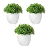 Decoratieve bloemen 3 stks kunstmatige pot bonsai bloem ornamenten simulatie plant bamboe gras home decor tuin landschap