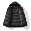 Mens Down Parkas Mens Winter Jacket Windbreaker Outerwear Padded Down Warm Parka Bomber Male Hooded Fashionable Oversize Black Coat Husband 220914