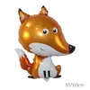 Decorazione del partito 1pc Cartoon Animal Foil Balloons Lion Bear Scoiattolo Globos Air Balloon Decorazioni di compleanno Giocattoli gonfiabili per bambini