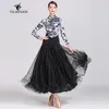 Stage Wear Modern Dance Women Ballroom Costumes Waltz Performance Uniforms Ball Dress Ink Painting Big Skirt S1870