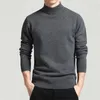 Mens Sweaters Men Sweater Solid Pullovers Mock Neck Spring And Autumn Wear Thin Fashion Undershirt Size M to 4XL 220914