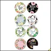 Adesivi adesivi 500 pezzi / rotolo adesivi floreali rotondi di ringraziamento Scrapbooking per etichette sigillo pacchetto adesivo personalizzato decorazione matrimonio Dhjhg