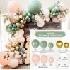 Party Decoration 94pcs Bean Green Balloons Garland Arch Kit Wedding Birthday Decorations Kids Bridal Baby Shower Globos Latex Balloon