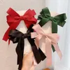 Vintage Bow Hair Clips for Women Girls Wedding Ribbon Korean Hårnålar Barrette Hårtillbehör