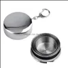 Tazze Piattini All'ingrosso 75Ml In Acciaio Inox Portatile Da Viaggio All'aperto Cam Pieghevole Pieghevole Pieghevole Tazza Tea Drop Consegna 2021 Casa Dhg4T