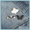 Pins broches op maat gemaakte vlinder bk email pins sterrenheme sky moon creativiteit sieraden hard broches dames broche 1165 d3 drop levering dhhra