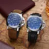 Дизайнерские часы Мужские модные кожаные ремешки Многофункциональные водонепроницаемые наручные часы Роскошные часы H5qj
