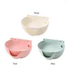 Hooks 1PC Double-Layer Plastic Fruit Plate Filter Bowl Lazy Snack With Mobile Phone Bracket Storage Box Living Kitchen Tools