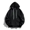 Mens Hoodies Sweatshirts Waffle Pattern Hoodie Jackets Solid Color Sports Coats Män vår och hösten Casual Tops Män modekläder Zip Up Hoodies 220914