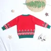 Weihnachten Baby Cartoon Langarm Mädchen Jungen Neujahr Kinder Stricken Pullover Pullover 0913