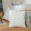 Pillow 3D Plush Cover Sequin Waves Decorative Throw Case Soft Cozy Bed Sofa For Nordic Home Fall Decor