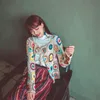 Malhas femininas tees primavera outono feminino estilo étnico marco de crochê artesanal mujer boho colorido hollow out maconha jaqueta de camada de malha 220914