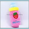 Dog Toys Chews Dog Toys For Small Large Dogs Cats Pet Squeak Plush Milk Bottle Design Puppy Chew Supplies Drop Delivery 2021 Home Gar Dh9W1