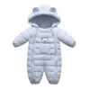 Rompers Christmas Baby Clothes For born Autumn Winter Warm Cute Double Zipper Bear Jumpsuits Infant Baby Romper Kids Overalls 018M 220913