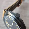 Paneraii Mechanical Panerai Paneria Watch Manual 47mm Man Movement Winding 6497 Sterile Dial Black Pvd Coated Leather Men Watches P13