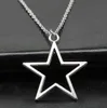 Vintage Hollow Star Charms Hang ketting voor vrouwen Fashion Choker Sieraden Goth Gothic Wicca Aesthetische accessoires Vrouwelijke geschenken