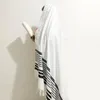 Sciarpe Tallit Prayer Shawl 55x74"/140x190cm Israel Black Silver Stripes Gadol Tzitzit For Wash Iron Gift Bar Mitzvah