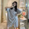 Dames slaapkleding pyjama stelt vrouwen oversized zomer Koreaanse kawaii gedrukt Harajuku zachte dames huiskleding zwangere mode preppy meisjes pyjama's 220913