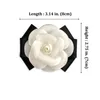 Pins Brooches L Camellia Fabric Flower Black Bow Hair Clip And Brooch Pin Accessories Gifts For Women Wedding Party Drop D Carshop2006 Amduf