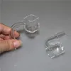 Accessoires pour fumeurs Style Cristal Quartz Carré Banger Clous 10 14 18 mm Mâle Femelle Joint Bangers pour Conduites D'eau et Narguilés