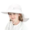 Baby Sun Hat With Neck Flap Unisex Justerbar Småbarn Bred Brim Summer Sun Protection Mesh Bucket i 0-6 år