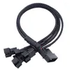 Computer Cables 12V 27cm Cooler Cooling Fan Splitter Power Cable For 4pin IDE Molex To 4-Port 3Pin/4Pin