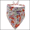 Abbigliamento per cani Pet Dog Grooming Product Stile giapponese Bandana Sciarpa Colorf Flower Bavaglini Accessori Drop Delivery 2021 Home Garden Suppli Dhe72