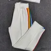 Herenbroek Rainbow Stripe webbing broek casual rechte rits heren school running soprts broek