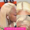 Blond spetsfront Bob Wig Glueless #613 rak för plucked jungfrulig människa hårbrasiliansk 180% densitet 13x4 schweizisk