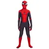 Traje Tema Longe de Casa Traje Superhero Zentai Suit Spider Man Cosplay para Masculino Feminino Macacão Bodysuit Trajes de Festa de Carnaval 220914H