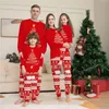 Passende Familien-Outfits, Weihnachtspyjama, Pyjama mit Weihnachtsmann-Aufdruck, Herbst-Winter-Elternkind, A von drei Außenhandelskleidung 220914