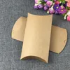 Emballage cadeau 50pcs boîtes d'oreiller en papier boîte-cadeau vierge boîte de rangement Kraft boîtes d'emballage en papier pour bijoux/artisanat/savon artisanal 220913